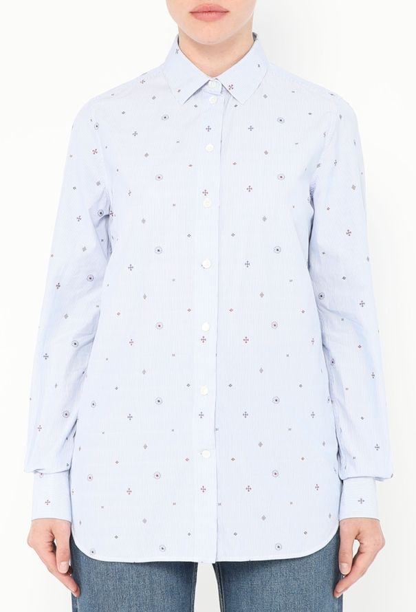 Céline Embroidered Pinstripe Shirt - 1