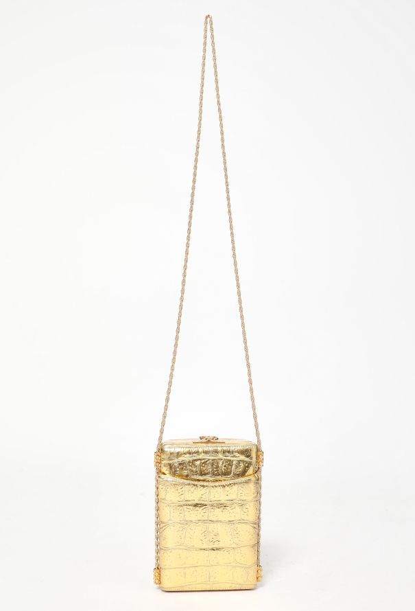 Chanel Rare Pre-Fall 2019 Gold Mini Evening Bag - 5