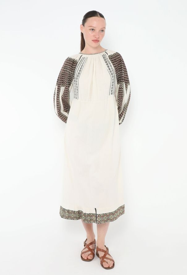 World Treasures Vintage Hand-Embroidered Kaftan - 1