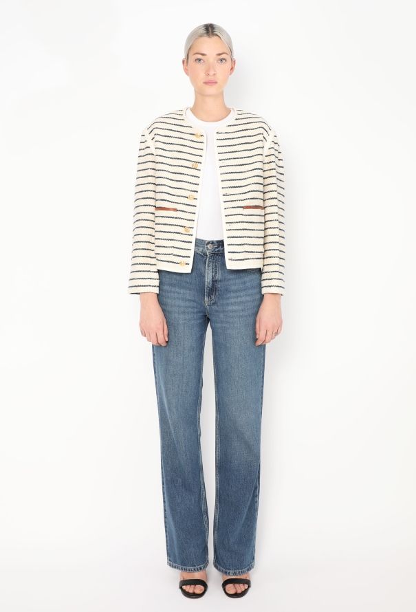 Céline 2023 Tweed Marinière Jacket - 3