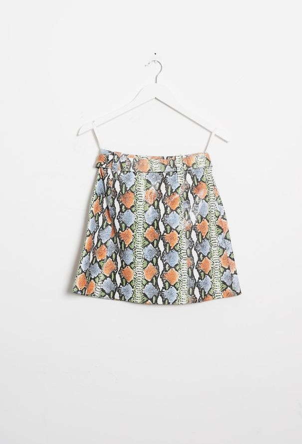 Michael Hoban '90s Snakeskin Skirt - 8