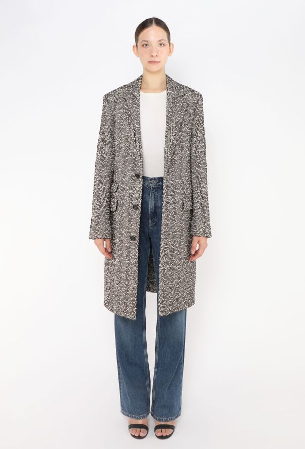 Bottega Veneta Pre-Fall 2021 Bouclé Chevron Coat - 3