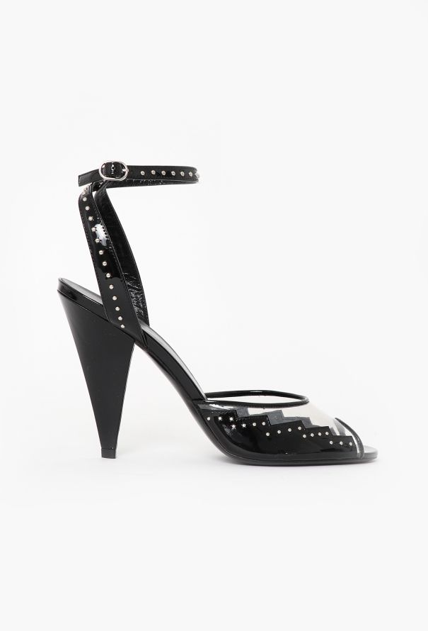 Céline Patent Stud Trim Sandals - 1