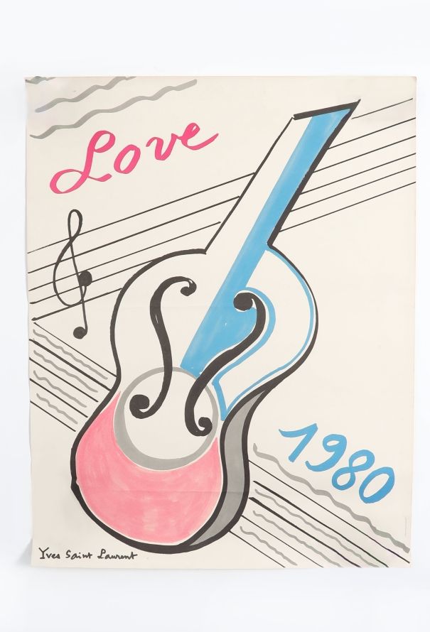 Saint Laurent Original Love Poster, 1980 - 1