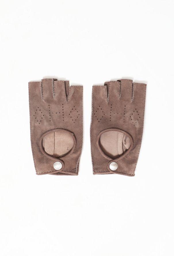 Hermès Suede Fingerless Gloves - 3