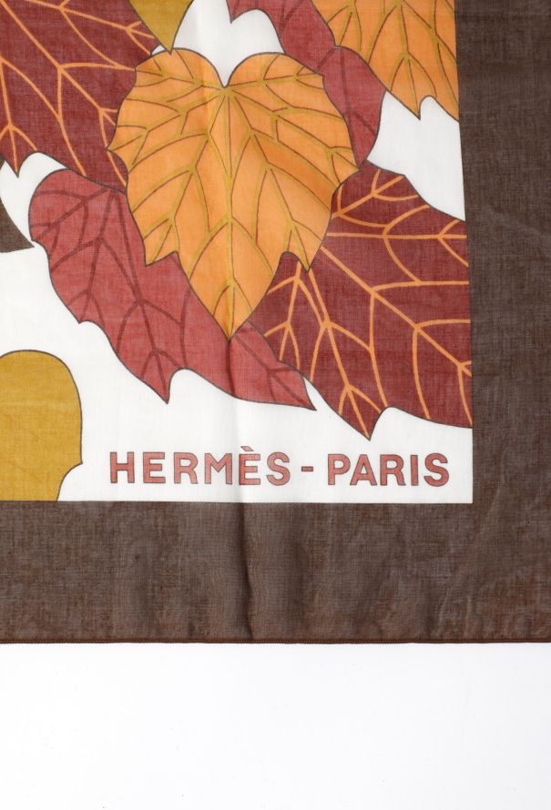 Hermès Leaf Printed Shawl - 3
