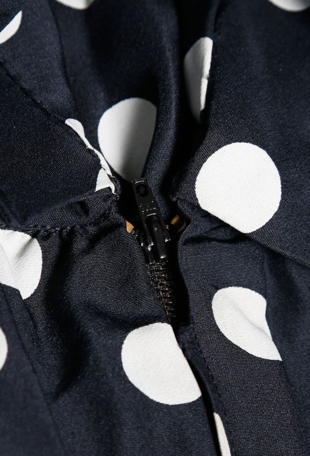 Saint Laurent 70s Polka Dot Belted Silk Dress - 6