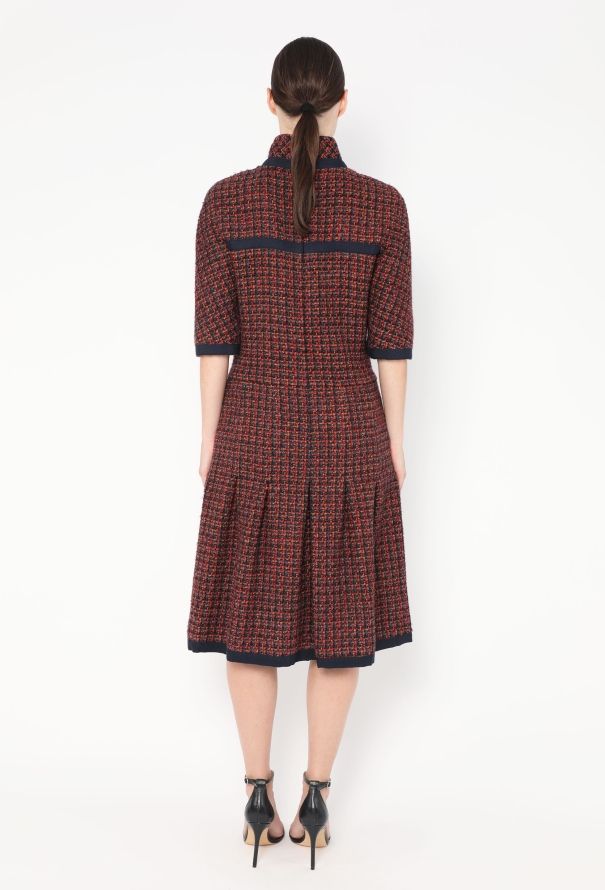 Chanel F/W 2015 Fluted Tweed Dress - 5