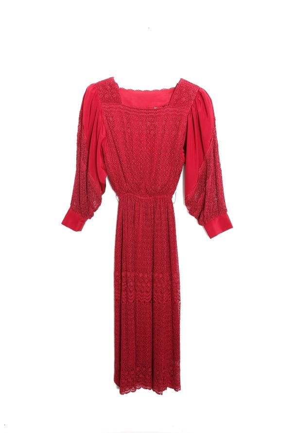 Floral Lace Crêpe Dress - 7