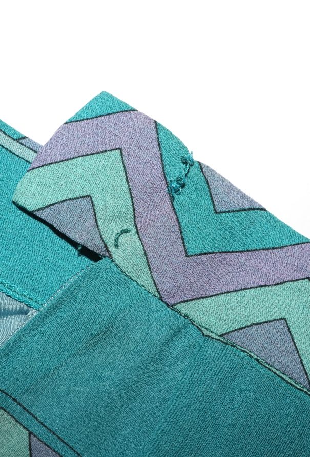 Emilio Pucci '70s Abstract Georgette Skirt - 8