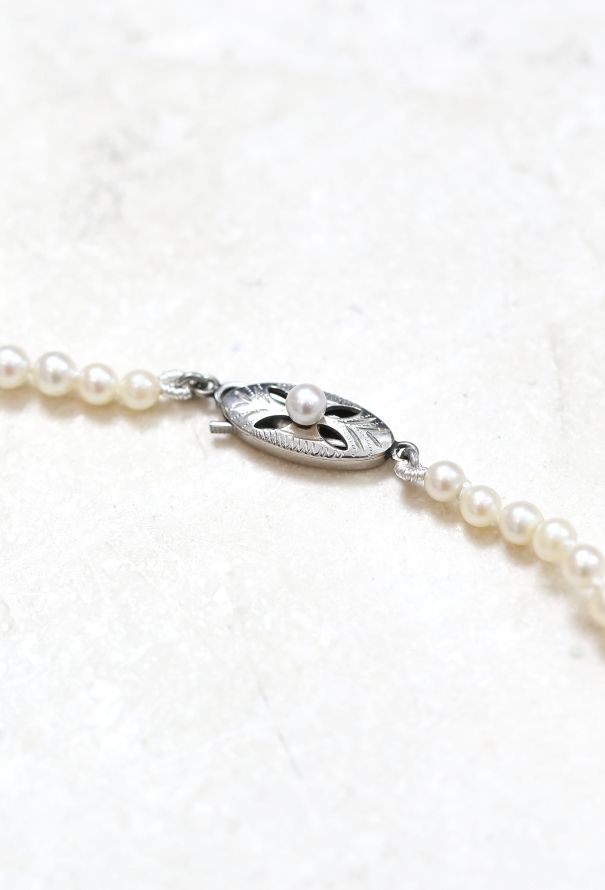 Vintage Fine Jewelry 1920s Cultured White Pearl Necklace - 4