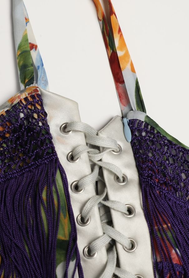 Dolce & Gabbana F/W 2003 Lace-up Tassel Dress - 9