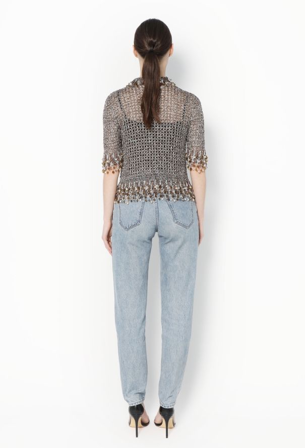 Azzaro RARE '70s Iridescent Embellished Top - 4