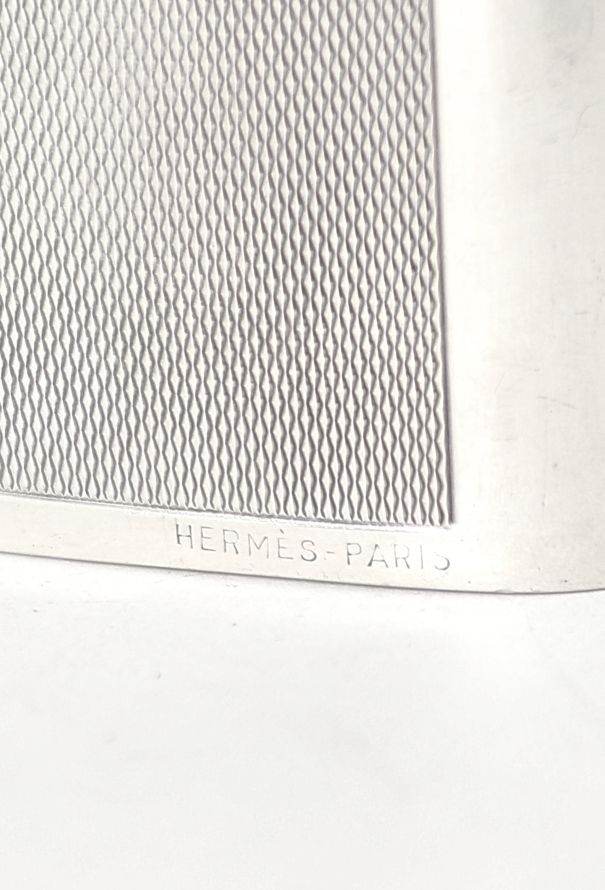 Hermès 1978 Grain de Poudre Silver Flask - 5