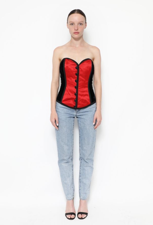 Saint Laurent COLLECTOR F/W 1988 Velvet Bustier - 3