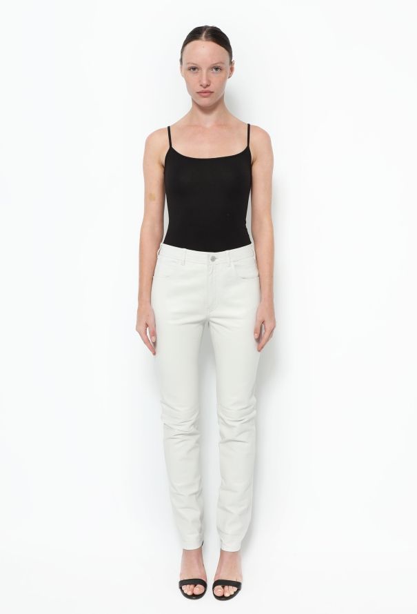 Céline Tapered Leather Trousers - 2