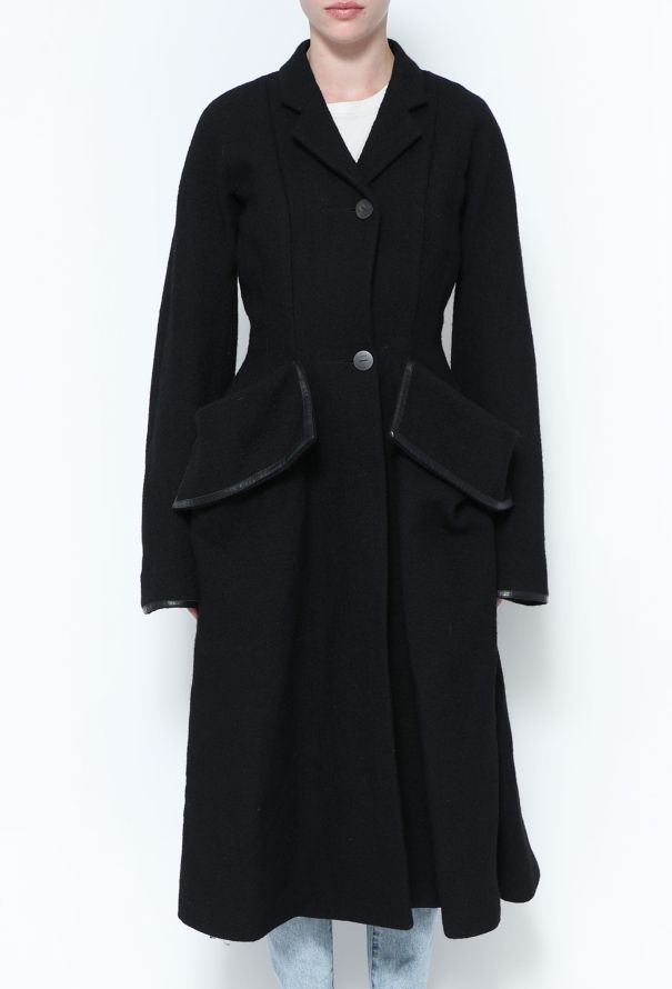 Loewe Hourglass Wool Pocket Coat - 3