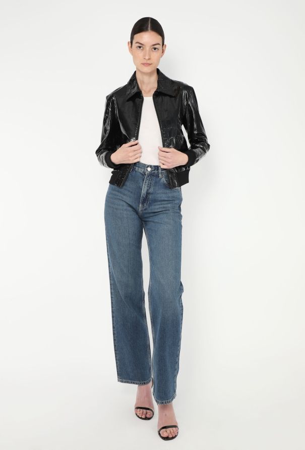 Céline 2023 Patent Embossed Bomber Jacket - 4