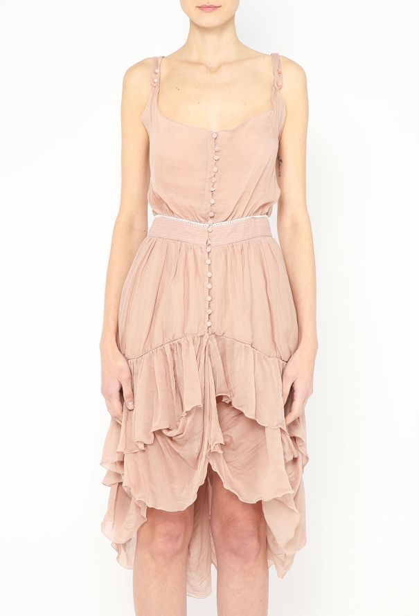 Stella McCartney Stella McCartney S/S 2005 Chiffon Volant Dress - 3