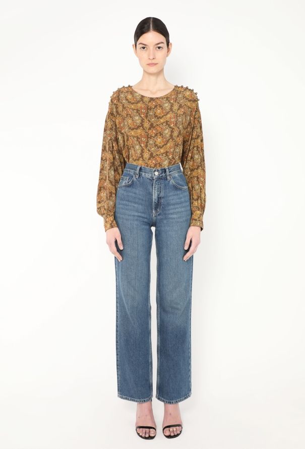 Chloé '80s Paisley Print Silk Blouse - 2