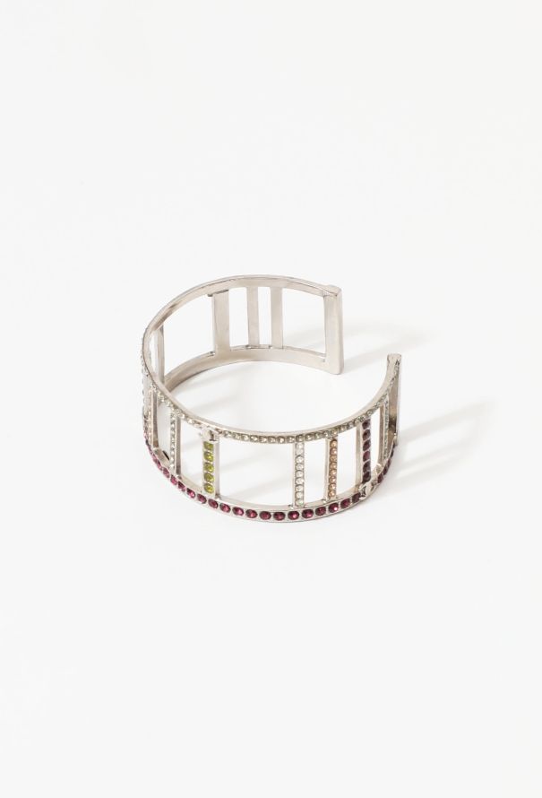 Chanel 1998 Metallic Embellished 'CC' Cuff - 5