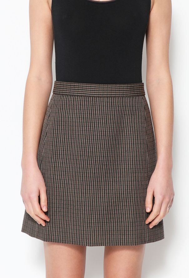 Céline Checkered Twill Skirt - 2