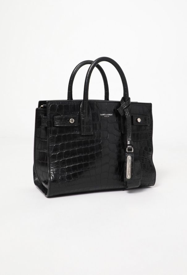 Saint Laurent Crocodile Embossed Nano Sac de Jour - 3
