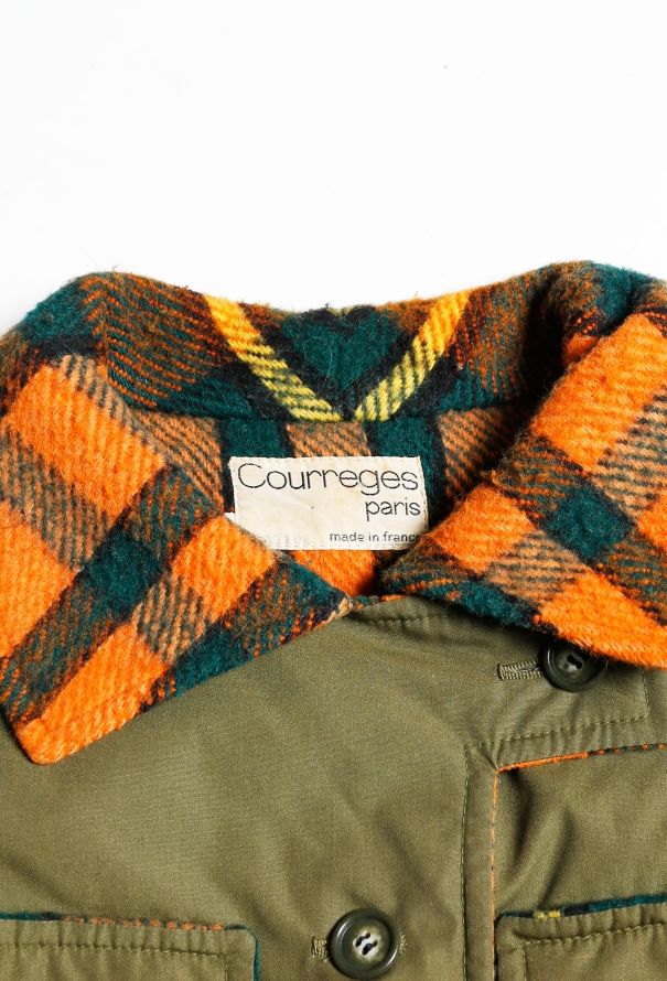 Courrèges 70s Couture Plaid Fringe Cargo Coat - 6