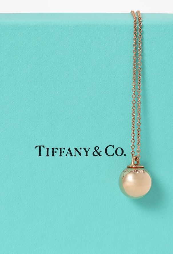 Tiffany & Co 18k Rose Gold Ball Pendant Necklace - 2