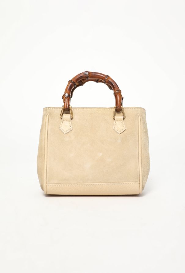 Gucci Vintage Suede Bamboo Mini Bag - 4