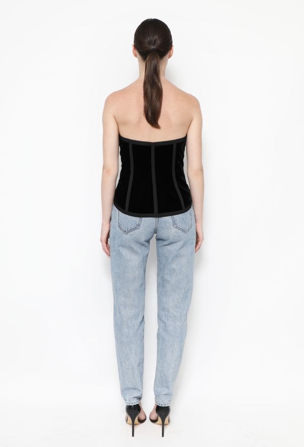 Saint Laurent COLLECTOR F/W 1988 Velvet Bustier - 4