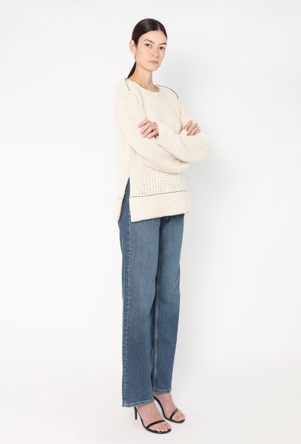 Céline Contrast Trim Knit Sweater - 2