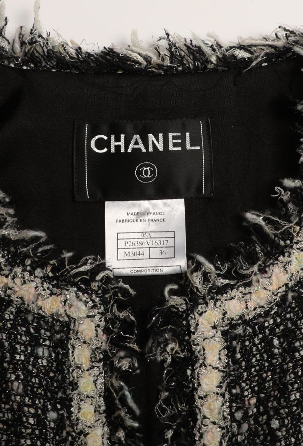 Chanel 2005 Iridescent Frayed Tweed Jacket - 6