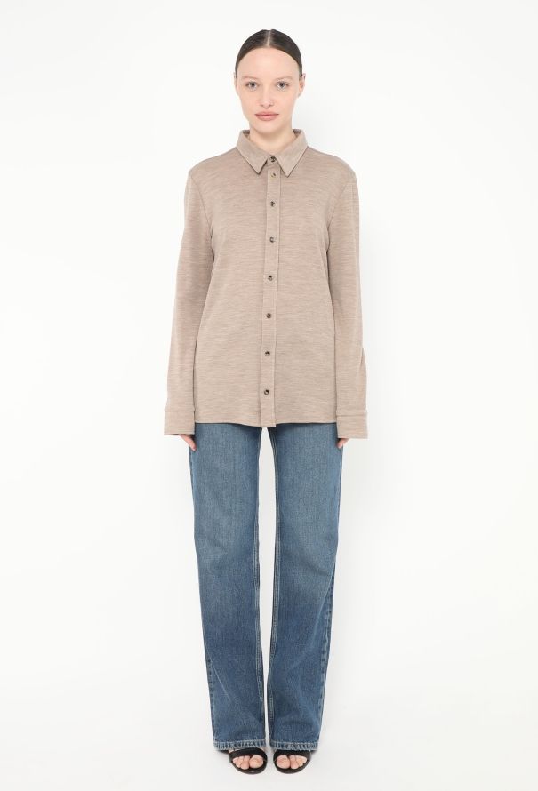 Bottega Veneta 2021 Heathered Jersey Shirt - 3
