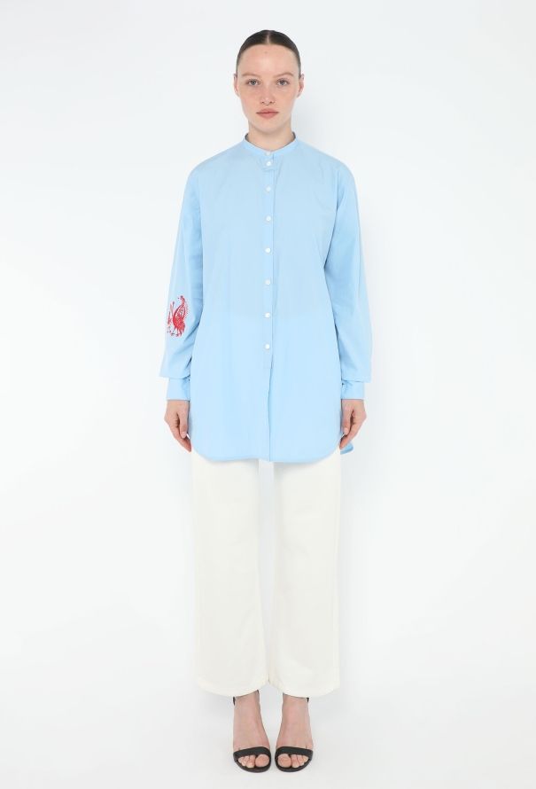 Céline 2015 Embroidered Cotton Tunic - 3