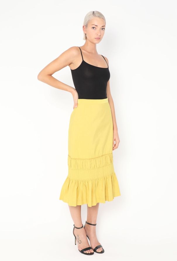 Dries Van Noten S/S 2017 Fluted Linen Skirt - 4