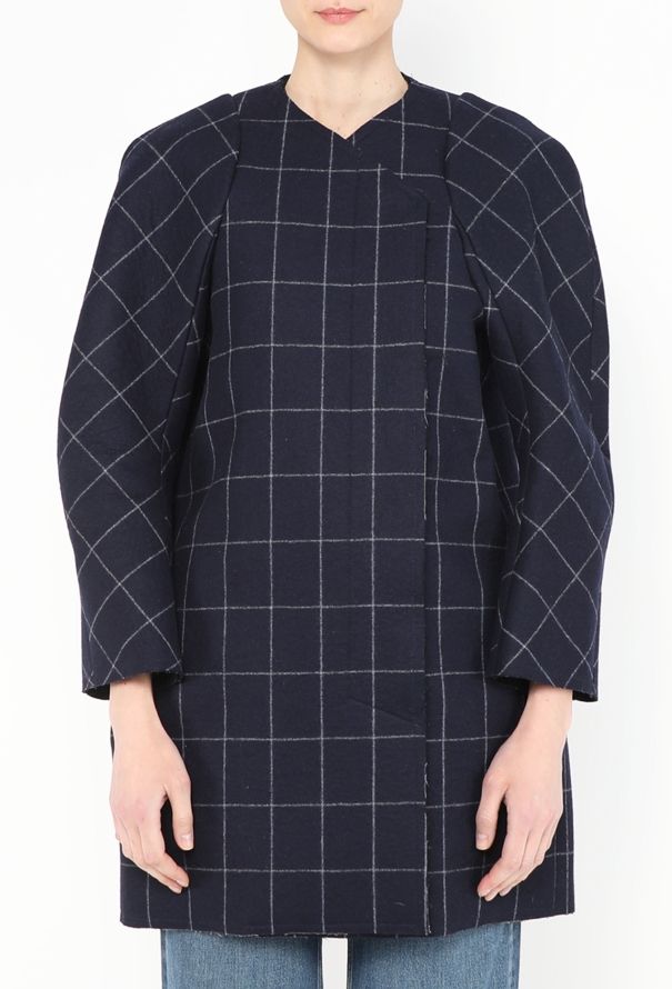 Jacquemus F/W 2014 Checkered Felt Peacoat - 1