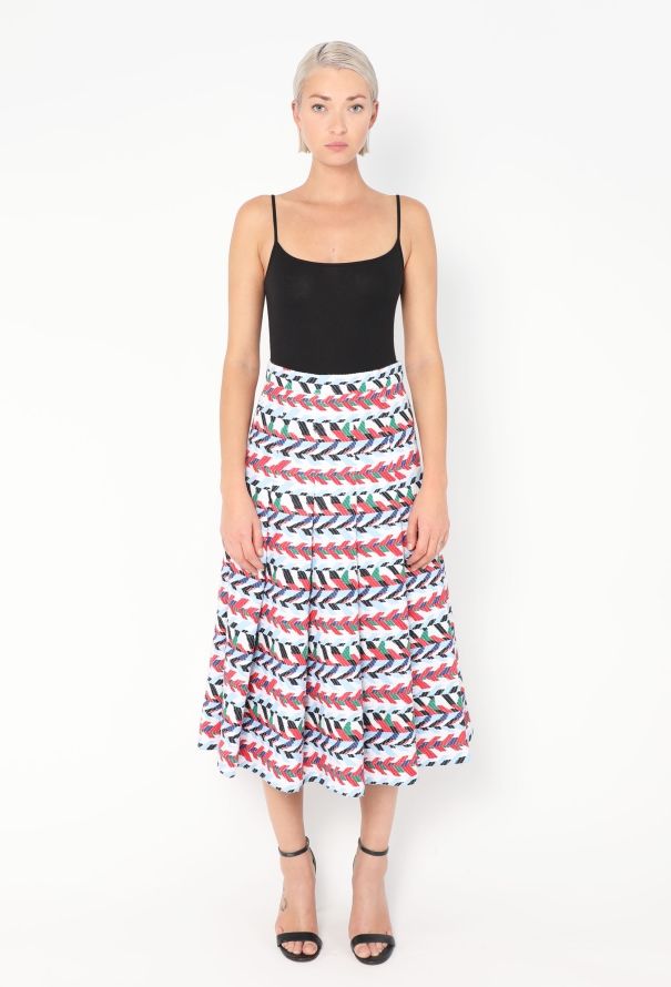 Chanel Campaign S/S 2016 Pleated Chevron Skirt - 3