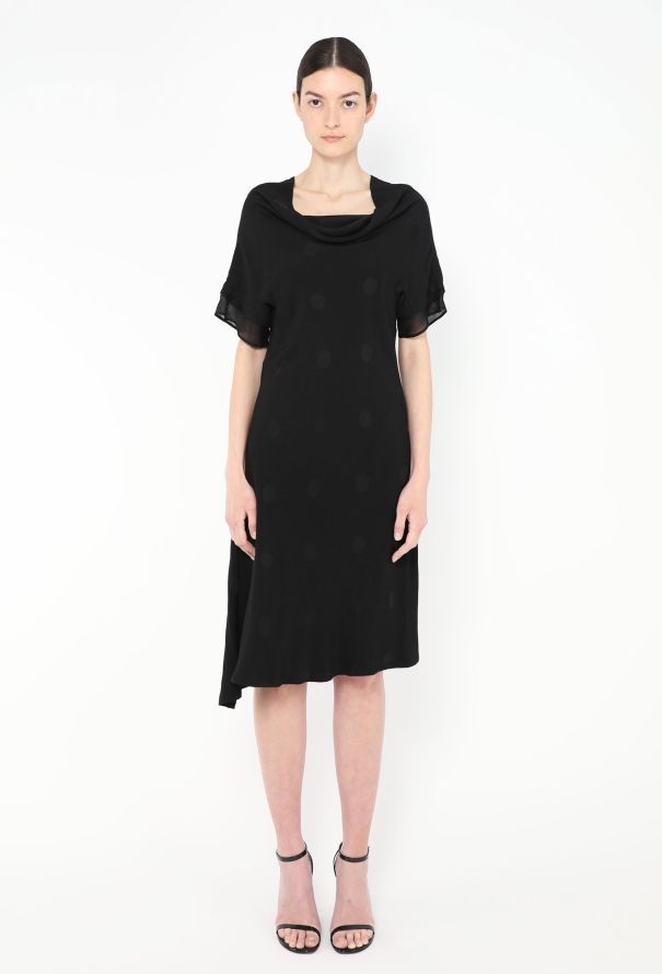 Yohji Yamamoto 2020 Draped Polka Dot Dress - 4