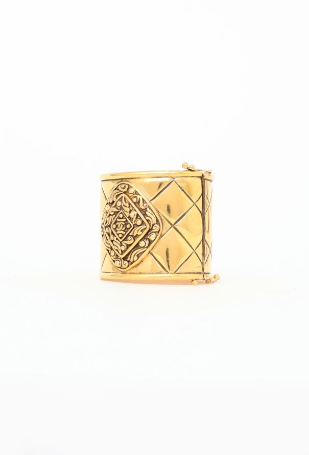 Chanel Vintage Embossed Matelassé Cuff - 4