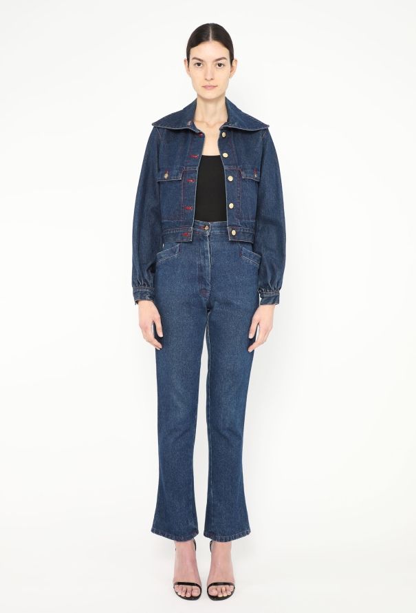 Vivienne Westwood '90s Flared Stitched Denim Ensemble - 4