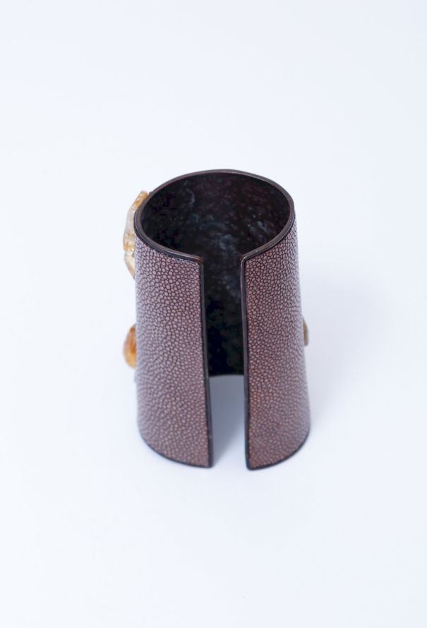 Exquisite Vintage Stingray Amber Cuff - 6