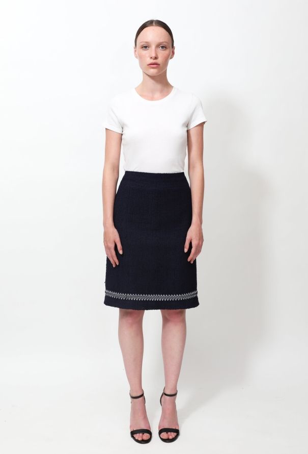 Chanel 1994 Bouclé Tweed Skirt - 1