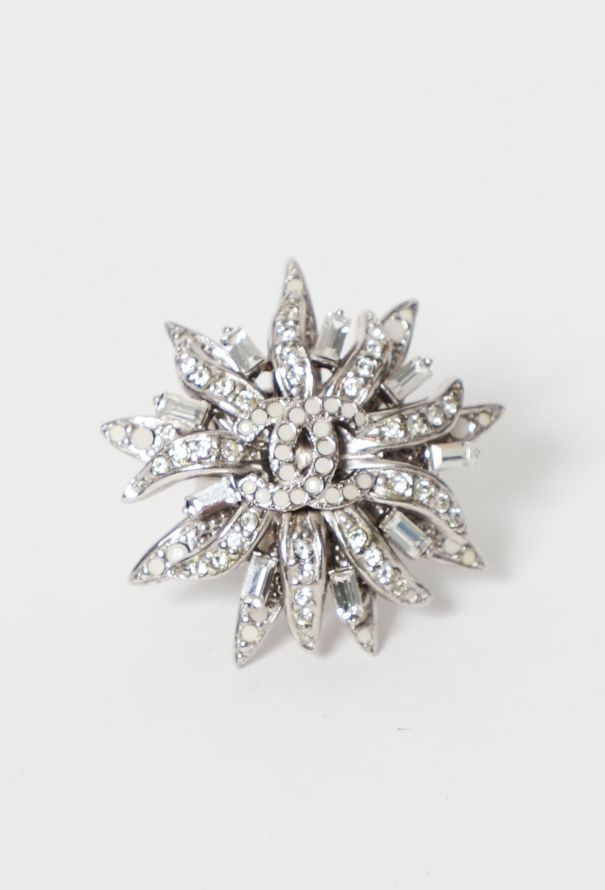 Chanel 2005 Strass Embellished 'CC' Ring - 1