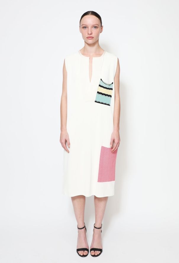 Céline 2015 Patchwork Silk Tunic Ivory - 1