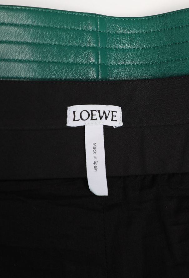 Loewe S/S 2015 Belted Leather Trousers - 6