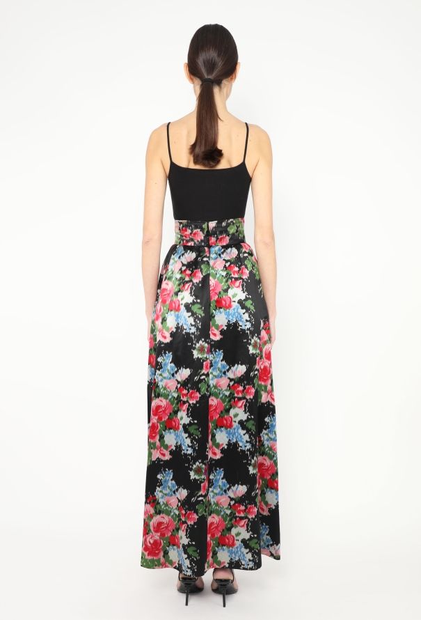 Saint Laurent RARE 1972 Ruffled Velvet Floral Ensemble - 6