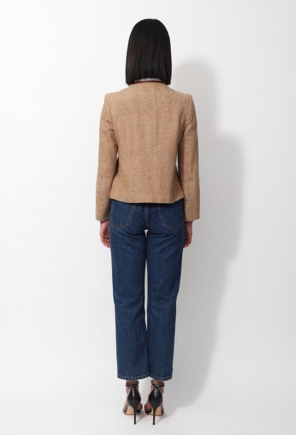 Leather Trim Jacket - 4