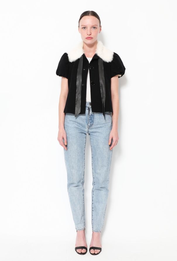 Jean Paul Gaultier Vintage Rabbit Fur Lavallière Jacket - 3