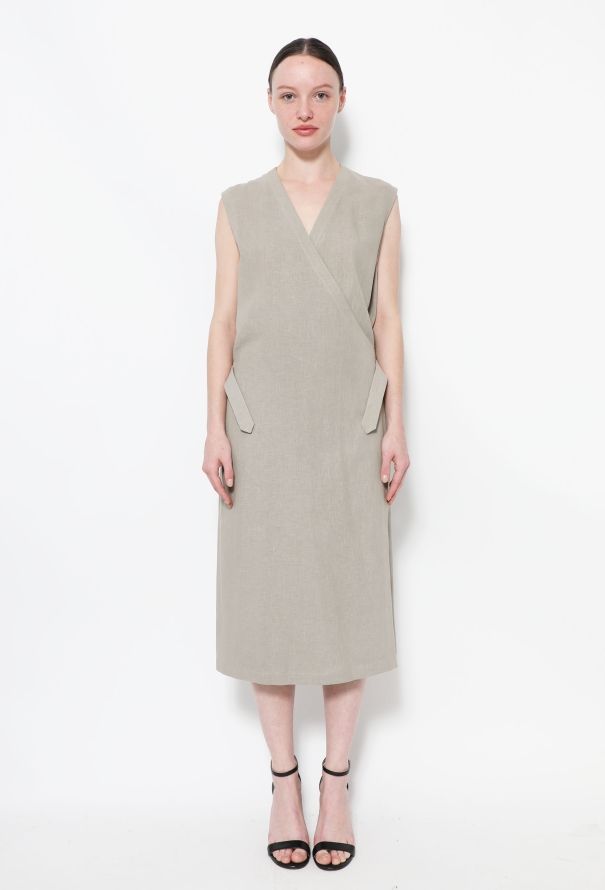 Hermès S/S 2002 MARGIELA Linen Wrap Dress - 1